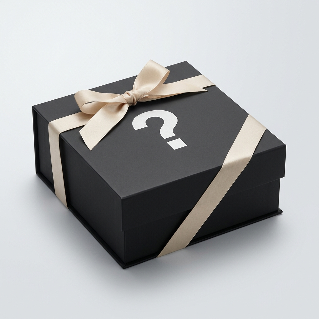 Regalo Misterioso BALM - caja de regalo con signo de interrogación